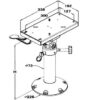 846862_ Adjustable Seat Pedestal H435/635mm Base 230mm