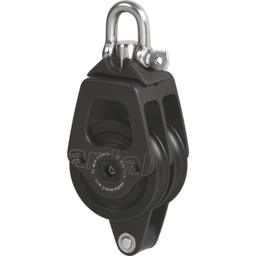 Double Pulley with Becket Antal 60mm for 12mm line