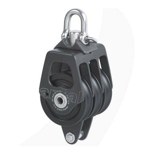 Antal Pulley Triple Block with Becket 50mm ( 10mm line)