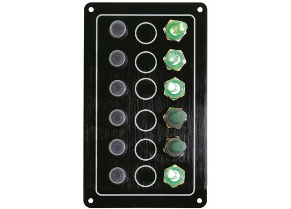 Black20Electrical20Panel20GHOST20with20620Switches2010020x20H170mm Black Electrical Panel GHOST with 6 Switches 100 x H170mm