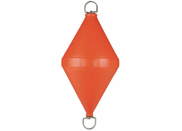 Boa20Ormeggio20Biconica Mooring Buoy Orange Stainless Steel Rod 1030x500mm