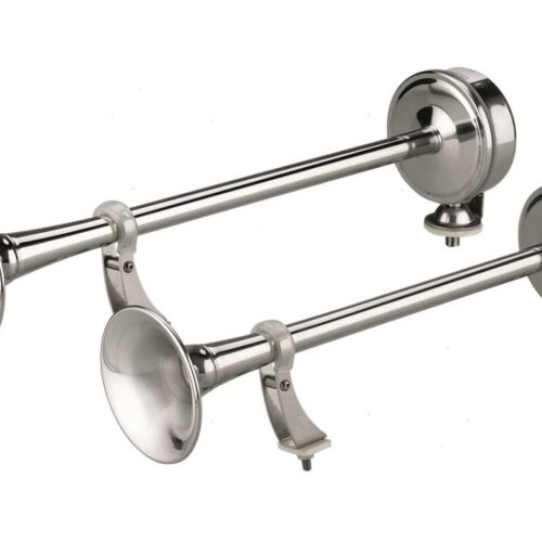 Doppia20Marco2012V20L470 Stainless Steel Double trumpet horns 12 v 400/470 mm