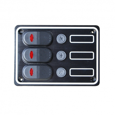 Electrical20Panel20with20320waterproof20switches Electrical Panel with 3 waterproof switches 15 amp 135 x H95mm