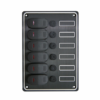 Electrical Panel with 6 waterproof switches 15 amp 135 x H185mm