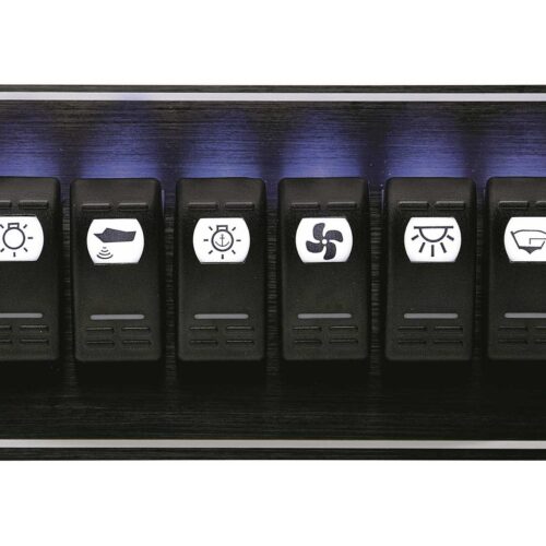 Electrical20panel20Black20Sea20with20620Led20waterproof20switches2020520x20H102mm Electrical panel Black Sea with 6 Led waterproof switches 205 x H102mm