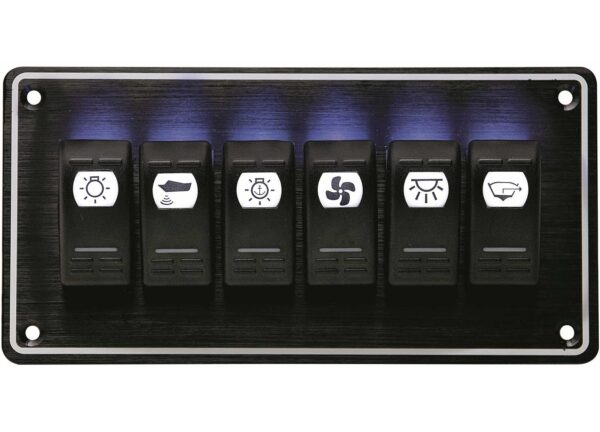 Electrical20panel20Black20Sea20with20620Led20waterproof20switches2020520x20H102mm Electrical panel Black Sea with 6 Led waterproof switches 205 x H102mm
