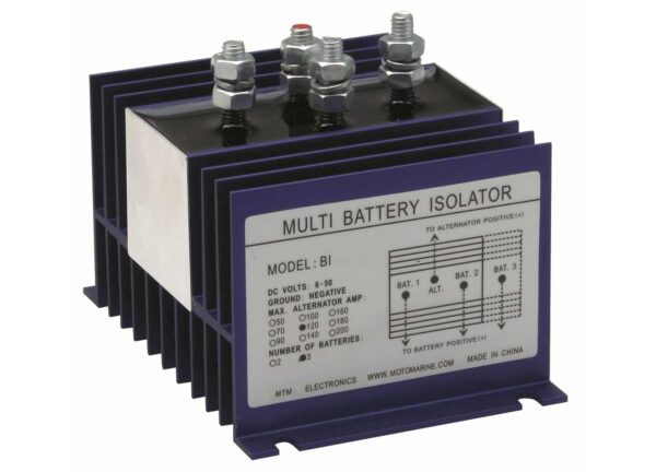 Electronic battery separator 3 Batteries 120a
