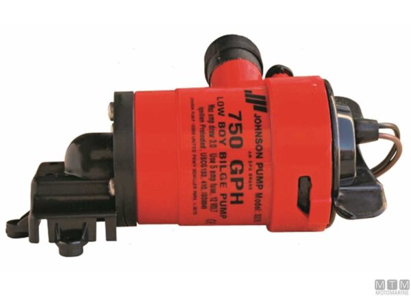 Johnson20550LB Bilge Pump Johnson Low Boy 750 GPH 12V 44lt minute