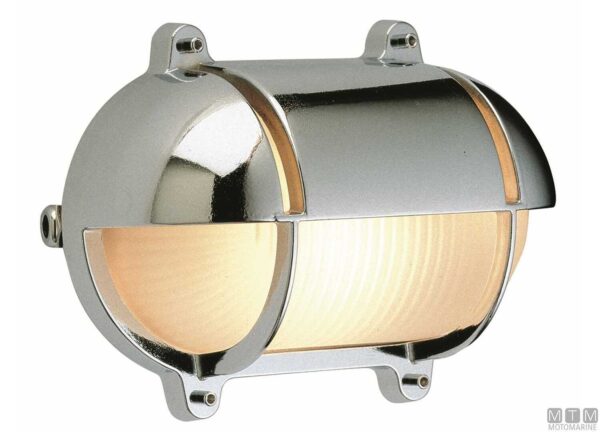 Lampada20Tartaruga Chromed Brass oval lamp IP54 protected 182 x 140mm