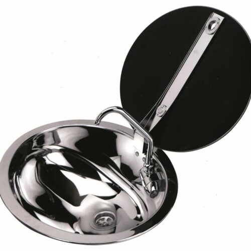 Stainless steel round sink with cover 300mm