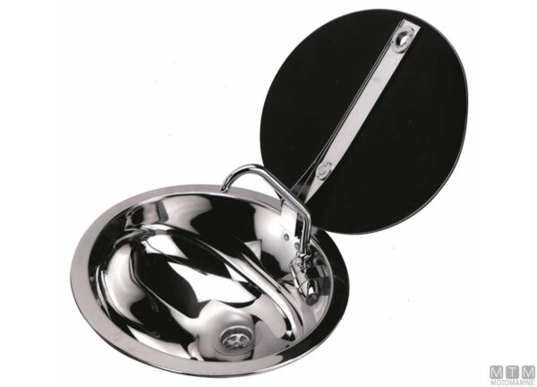 Stainless steel round sink with cover 300mm