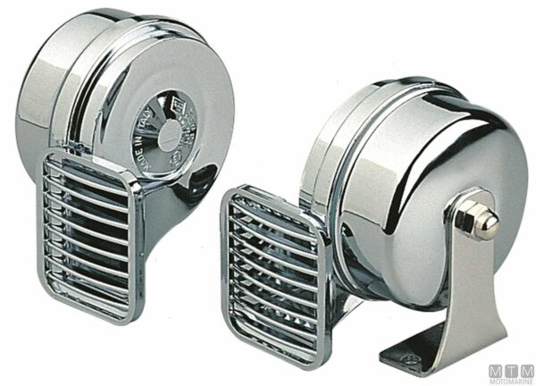 Marco20Doppia2012V Couple Chromed Brass Electric Horns Marco 12V