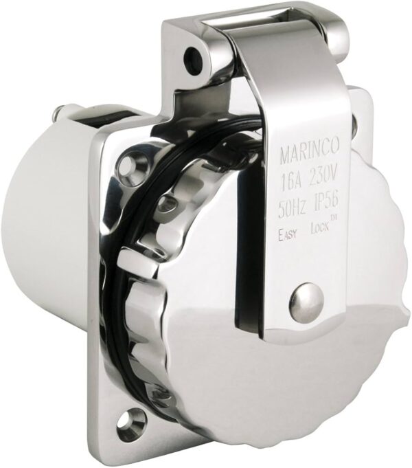 Marinco2063A Marinco Shore Power Plug 16a stainless square