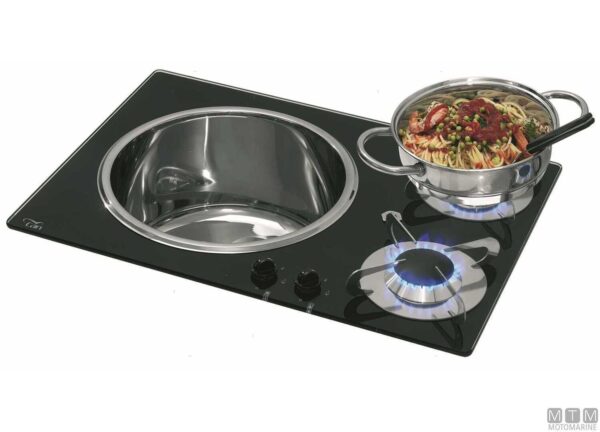 PV1360 Ceramic Cooker CAN-SB PV1360 2 Burners with Sink 600 x 420mm