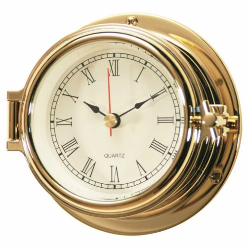 Polished20Brass20Clock20120mm Polished Brass Clock 120mm