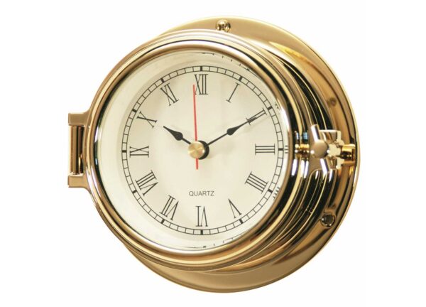 Polished20Brass20Clock20120mm Polished Brass Clock 120mm
