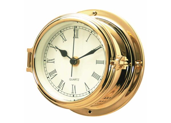 Polished20Brass20Clock20150mm Polished Brass Clock 150mm