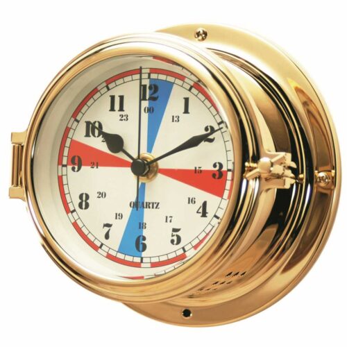 Polished Brass Radio Silence Clock 150mm