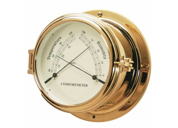 Polished20Brass20Thermo-Hygrometer20150mm Polished Brass Thermo-Hygrometer 150mm