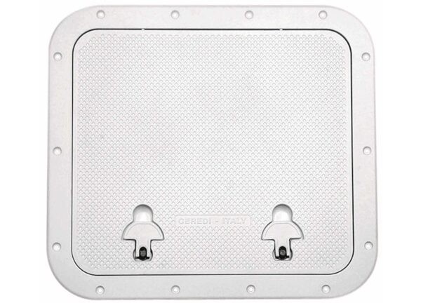 Portello20Large20Bianco Anodized Aluminum White Hatches 460 x 510 mm