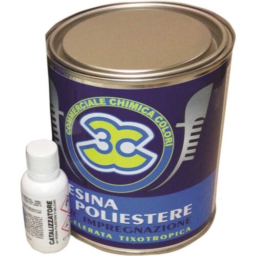 Resina20Poliestere203C Polyester resin with catalyst 4 lt