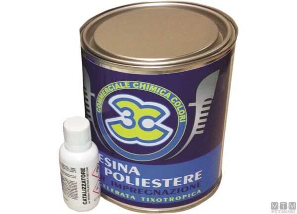 Resina20Poliestere203C Polyester resin with catalyst 4 lt