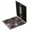 Rettangolare20320x350 Stainless Steel square sink with glass cover 320 x 350 x H180mm