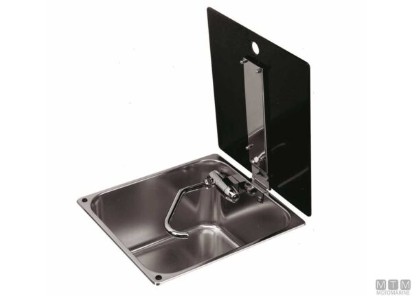 Rettangolare20320x350 Stainless Steel square sink with glass cover 320 x 350 x H180mm