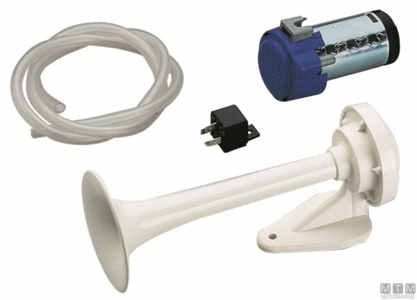 Singola20Compressore2012V20Marco20l250mm20in20Ottone20Bianco Air Horn Marco 250mm 12v