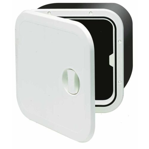 Sportello20in20ABS20Bianco2037 Hatch with Storage Box 373 x 373 mm ( Box 250mm)