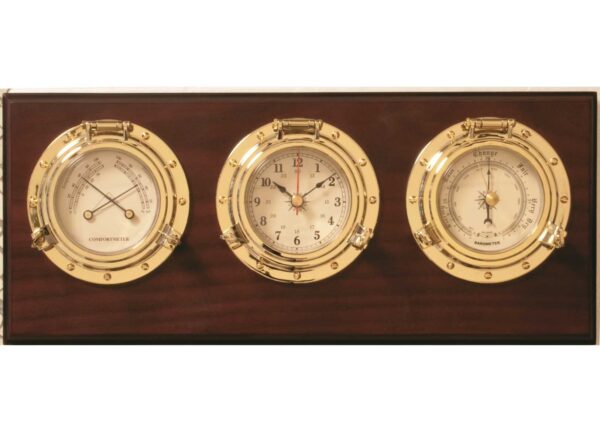 Stazione20Meteo20Orizzontale Polished Brass plated Zirconium weather station 360x150mm