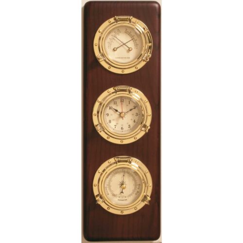 Polished Brass plated Zirconium weather station 130mm x H410mm