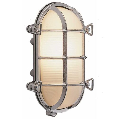 Tartaruga20Ovale Chromed Brass CB oval lamp IP54 protected 235 x 165mm