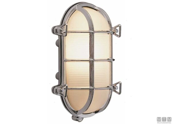 Chromed Brass CB oval lamp IP54 protected 235 x 165mm