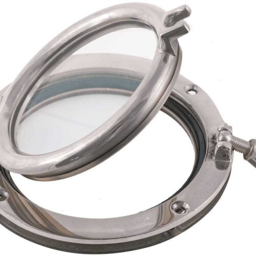 Tondo20Lowc Portlight Low Round 207mm Chromed Brass