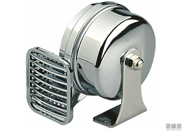 Tromba20Marco2012V20in20Ottone20Cromato Compact Horn Chromed Brass 12v ( 90 x 110mm)