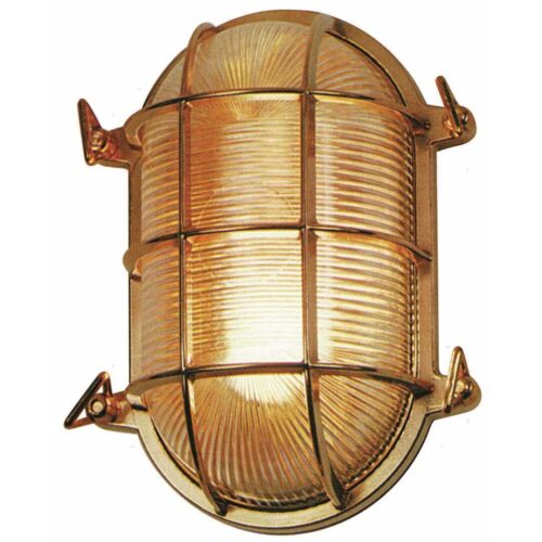 Polished Brass Oval Lamps 262 x 195 mm