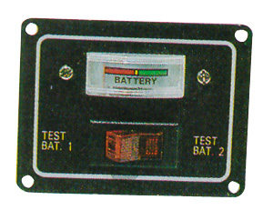 tester control panel for two 12v batteries 83 x h64 mm