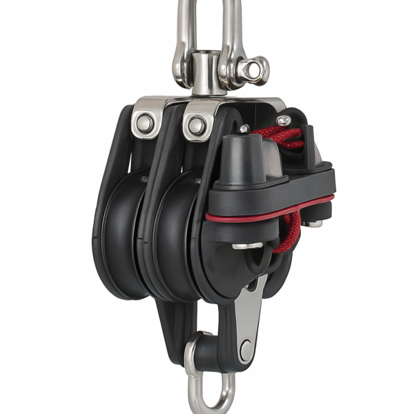product-112361-20260614151719 Sprenger Pulley Triple Swivel with Cam Cleat and Becket 28mm for 8mm lines