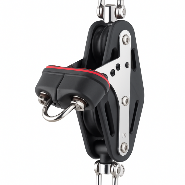 product-112382-20260613144306 Sprenger Fiddle Pulley with Cam Cleat and Becket 50mm up to 12mm lines