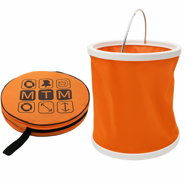 Folding Nautical Bucket Orange 11lt