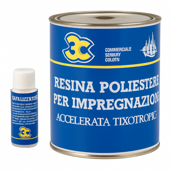 Polyester resin with hardener 0.75 lt