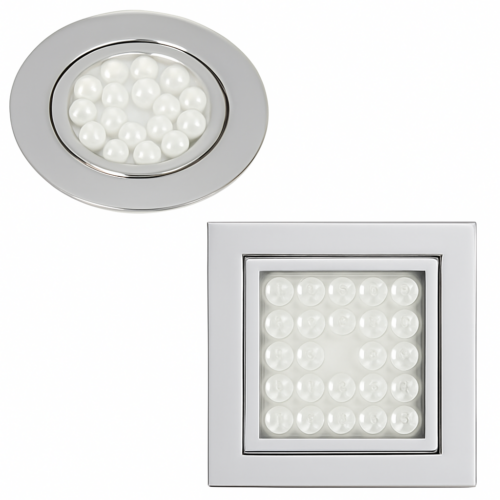 product-115629-20260612145318 Chromed Led Light Square 65 x 65mm 12V