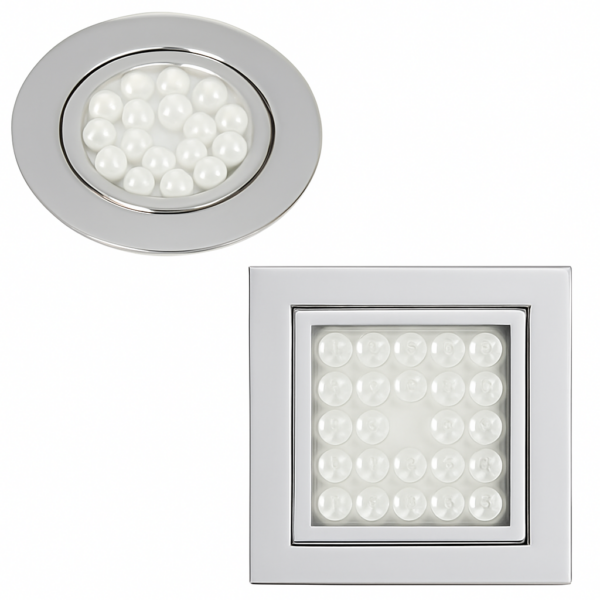 product-115629-20260612145318 Chromed Led Light Square 65 x 65mm 12V