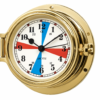 Polished Brass Clock with Radio Silence Zone 120mm