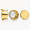 Polished Brass Clock with Radio Silence Zone 120mm