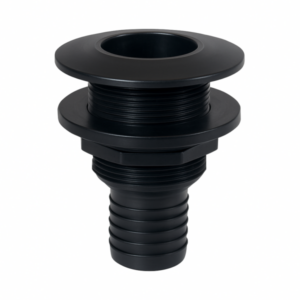 Black Thru-hull for 35mm hose