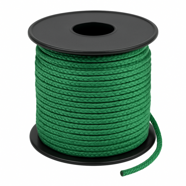 product-116373-20260612142213 Green High Tenacity Polyester Rope roll 3mm x 15mt