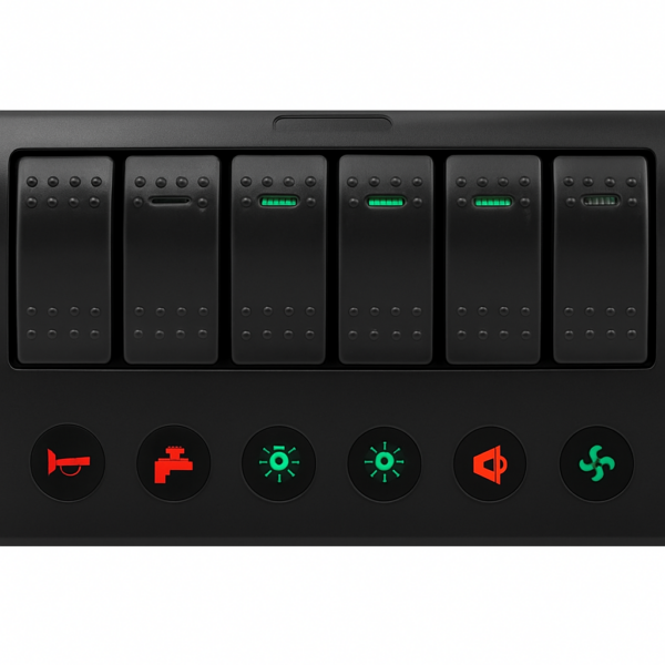 product-118183-20260612130046 Electrical Panel Startech with 6 Led switches 182 x H100mm