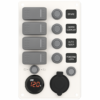 White Electrical Panel with 4 switches Battery Tester and 12V Plug 114 x H191mm